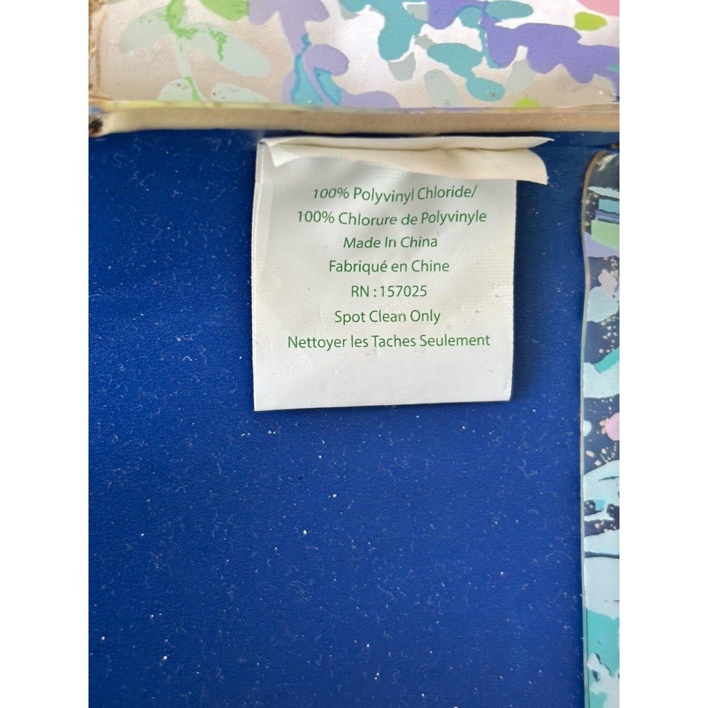 Lilly Pulitzer Breezy Tote Bag Clear Colorful Tropical Print Pink Blue Beach PVC - Picture 5 of 5